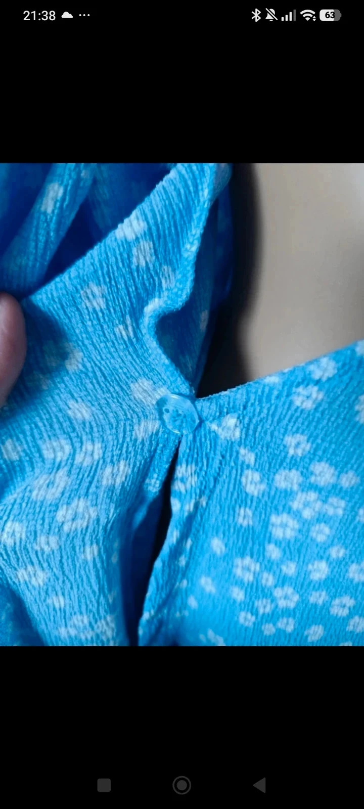 Robe portefeuille Esmara 38/40 bleue à fleurs manches longues – photo 4